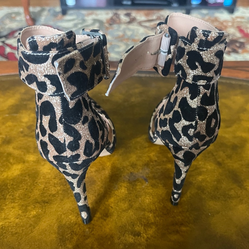 Michael Shannon Leopard Glitter Women's Stilettos - Picture 5 of 7